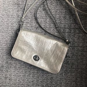 Gold Metallic Coach Crossbody Bag